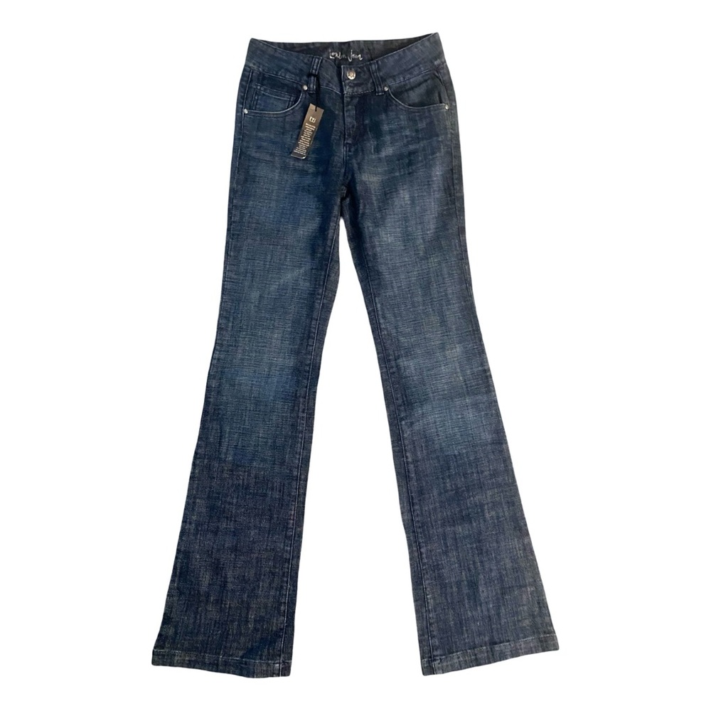 Victoria’s Secret London Jeans 2 Flare Bootcut Low Mid Rise Dark Wash